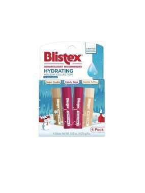 Blistex Hydrating Lip Balm Holiday Flavors Limited Edition 0.15oz/ 4 Pack